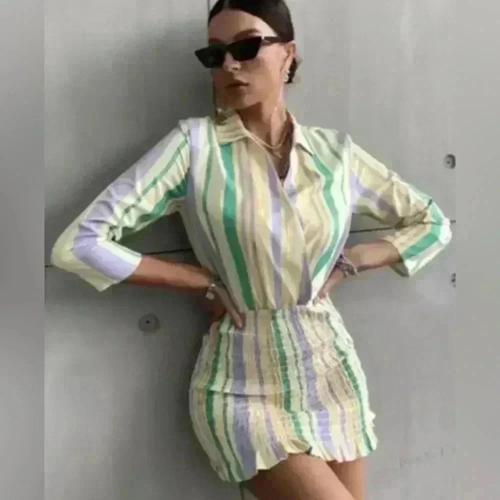 Zara Multicolor Striped Dress